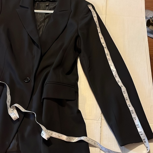 New-banana Republic-14-black-sculpted suit blazer,long sleeve,Fully lined jacket - Picture 14 of 15